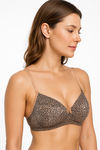 Sona Padded Non Wired 3/4th Coverage Sag Lift Bra - Tiger Printed — thumbnail 3